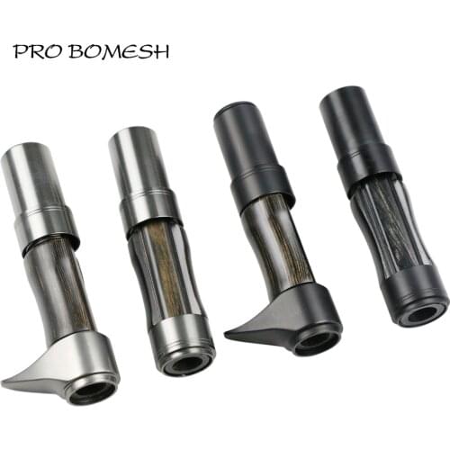 Pro Bomesh 1pcs 32.8g 46g Wood Reel Seat With Long Metal Hood Spinning Reel Seat Casting Reel Seat DIY Rod Building Accessory