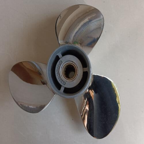 Stainless steel propeller for Honda Hidea Yamaha outboard motor 2 stroke 40-55HP, 4 stroke 60HP 14 inch 11 1/8*14-G
