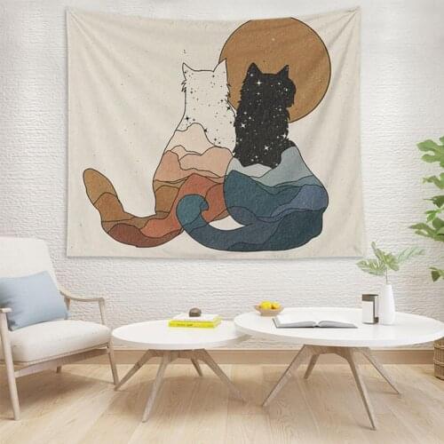 Psychedelic Moon Tapestry Flower Wall Carpets Dorm Decor Marbling Tapestries Carpet Home Decoration Wall Macrame Curtain