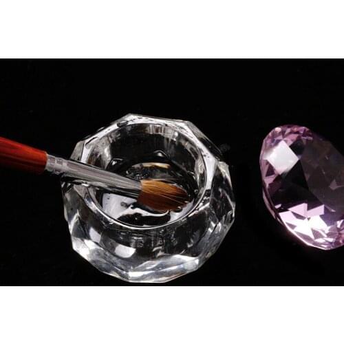 Rainbow Crystal Clear Acrylic Liquid Dish Tappen Dish Glass Cup Nail Art Tool