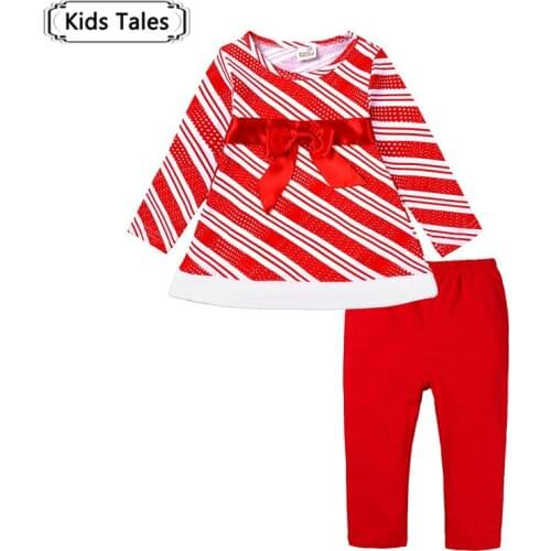Christmas Baby Costumes Long Sleeve Dress + Pants Outfit New O-neck Baby Girls Clothes ST442