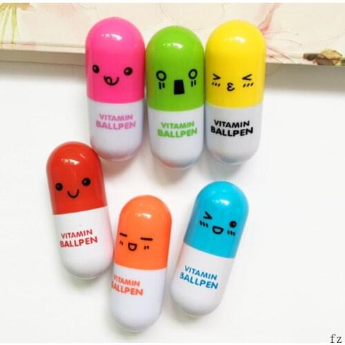 200 Pcs Telescopic Ball Pen Novelty Capsule Ballpoint Pen Office School Supplies Portable Pen Mix Colors