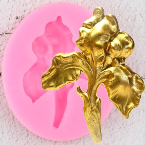 Flower Stem Silicone Molds Leaves Candy Polymer Clay Mold DIY Baking Chocolate Mould Cupcake Topper Fondant Cake Decorating Tool