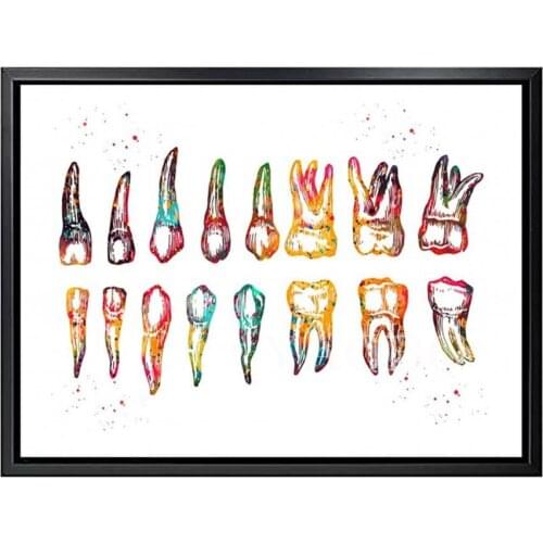 Nordic Style diamond painting full drill square round Tooth diamond embroidery diy mosaic diamond art,Dental clinic wall decor