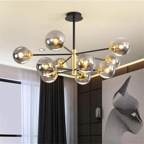 Globe LED Chandeliers Modern Chandelier Lighting Nordic Hanging Lamp Glass Ball Lamp For Kitchen Living room Bedroom Dining room