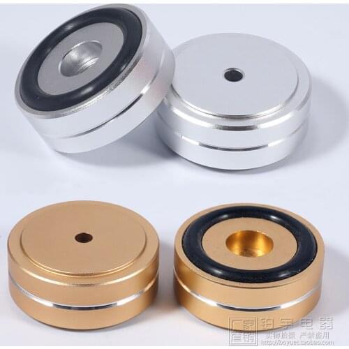 4pcs 40 * 16mm aluminum alloy audio speaker shock absorber foot pad amplifier amplifier foot CD player shock absorber foot pad