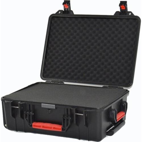 Waterproof protective Draw bar box tool case with pre-cut foam trolley box for Precious Equipment shipping case