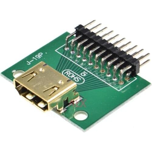 1Piece HDMI A Type 19Pin PCB Board Bond Wires Seals HD HDMI Socket Connector Female Seat Test Female Seat gold-plated