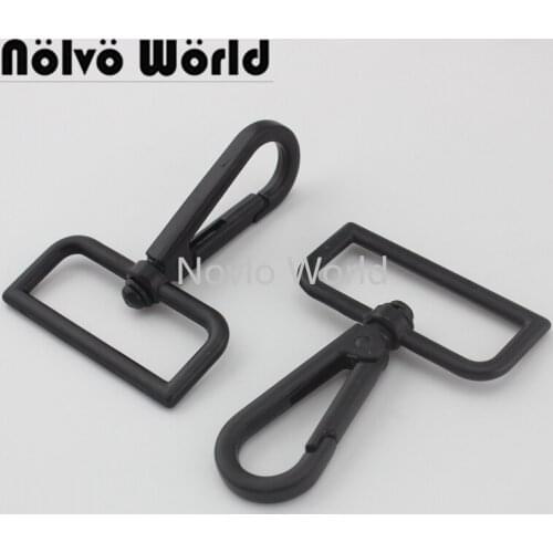 Nolvo World 5-20-100pcs Matte black 60X38mm 1.5" Black clasp clips for women bag handbag strap,1-1/2" purse strap swivel hook