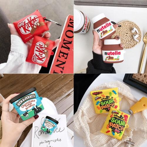3D INS Case for Airpods 2 Cartoon Cute Silicone Wireless Earphone for Air Pods2 Case Headphone Protective for AirPods Case Cover