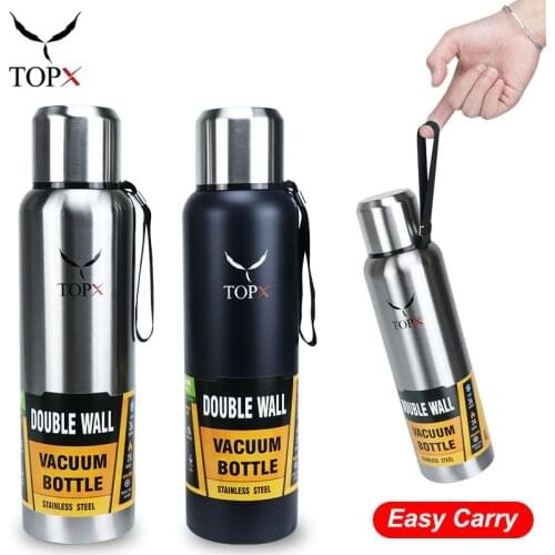 500/1000/1500ML Large Capacity Insulated Cup Portable Stainless Steel Vacuum Flask Insulated Tumbler with Rope Thermo Bottle