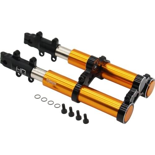 HR Aluminum High Viscosity Lubricated Friction Damper Front Shock Fork for Kyosho 1/8 NSR500 Motorcycle