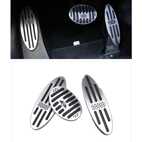 Car Accessories for R60 Mini Cooper S R55 R56 R60 R61 F54 F55 F56 F60 Aluminum Footrest Gas Brake Clutch Pedal Cover F56 F60 F55