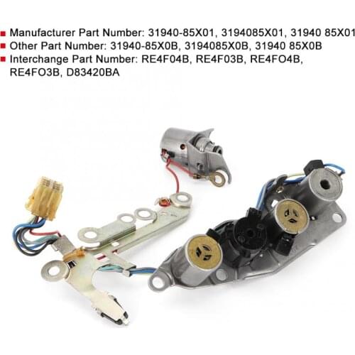 Car Valve Transmission Solenoid Kit Pack Fit for Nissan Altima 2000 2001 2002 2003 2004 2005 2006 RE4F04B Car Valve