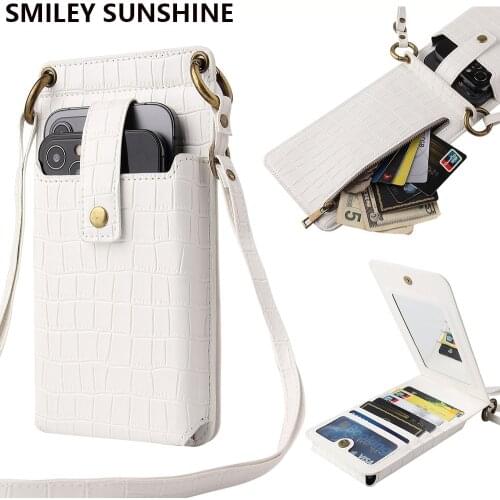 White Hanging Mobile Bag Womens Crossbody Bag Mini Card Holder Wallet Bag Satchel Female Small Cross Body Ladies Hand Bag 2021