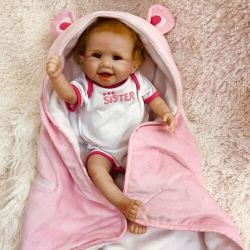 Reborn baby full silicone dolls Girls 50cm vinyl newborn babies alive reborn toddler bebe boneca brinquedos child gift toy doll