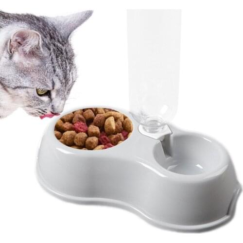 Dog Travel Water Bottle Dispenser Plastic Dog Cat Drinking Water Feeder Portable Outdoor Pet Puppy Bowl Double Pet Bowls