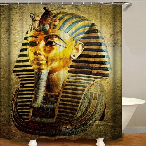 Egyptian shower curtain cortinas de ducha Pharaoh bathroom curtain waterproof