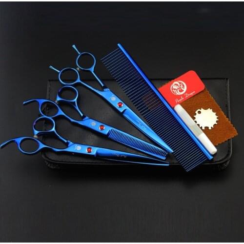 Purple Dragon 7.0 inch Hair Scissors Set Suit Professional Hairdressing Scissors