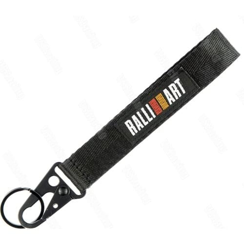 JDM Style For Mitsubishi Ralliart EVO Car Painting Cellphone Lanyard JDM Racing Car Keychain ID Holder Mobile Strap Key Ring