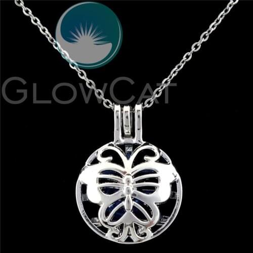 K805 27mm Insect Beads Cage Perfume Pendant Necklaces Making Essential Oil Women Gift Locket Jewelry