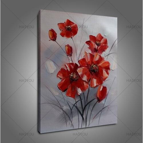 Top aritist Hand Painted Textured Palette Knife Flower Oil Painting Modern Canvas Wall Art FOR Living Room wall Decor Picture