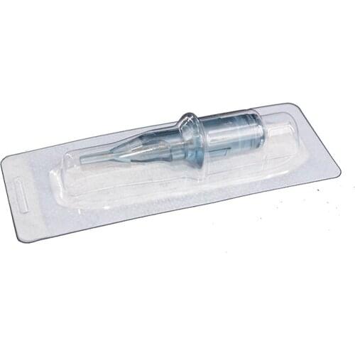 Cartridge Needles 10pcs 3RL Eyebrow Lip Permanent Makeup Microblading Disposable Blue Ink Needles Tattoo Machine Power Supply