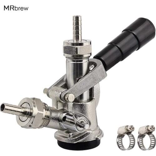 Sankey D Type Kegerator, D Tap with Stainless Steel Probe, Keg Coupler D System with Black Handle & Hose Clamp