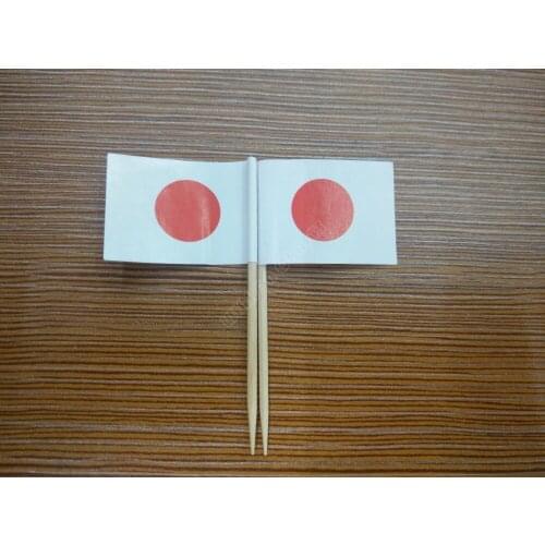 Mini Japan Toothpick Flag 50Pcs Paper Food Picks Dinner Cake Toothpicks Cupcake Toppers Decoration Fruit Cocktail Sticks