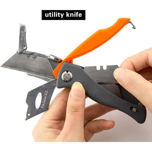 Heavy Duty Utility Cutter SK5 Multifunctional Foldable Pocket Cutter DIY Craft Paper Leather Cutter Art Work Cutting tools with