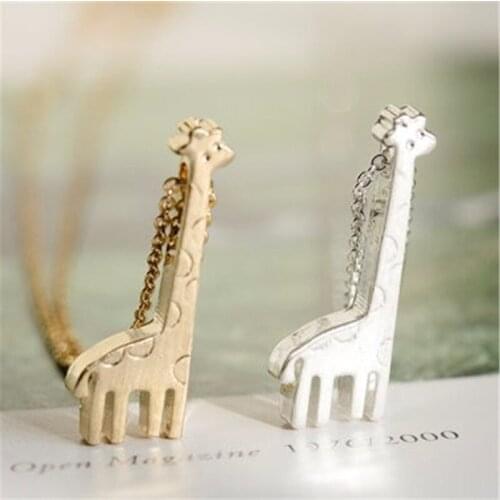 Fashion little giraffe pattern necklace necklaces for women design chain of clavicle