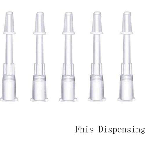 Syringe Dispensing Tip Cones Protective Sleeve Jacket Plastic Tips Cap Pack of 50