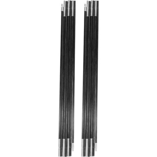 New-2Pcs 7 Section Tent Pole 3.9M Fiberglass Portable Awning Poles Foldable Support Rods for Hammocks Shelters Camping