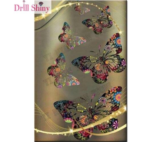 New 100% DIY 5D Diamond Mosaic butterfly Handmade Diamond Painting Cross Stitch Kits Diamond christmas Embroidery wall arts gift