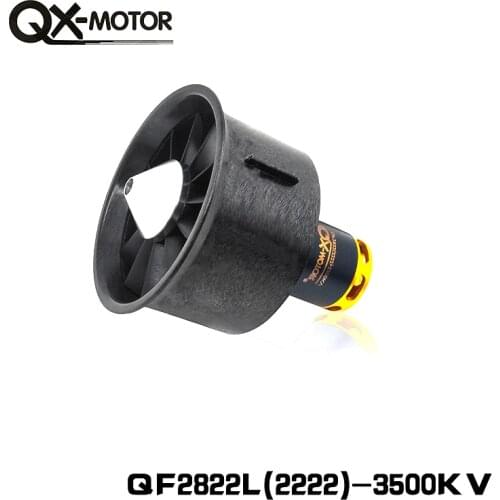 New DIY Drone 64mm EDF Set 2822 3500KV Motor with 12 Blades Duct Fan for RC Airplane Parts Wholesale QX-MOTOR Brand Original Fac