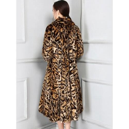 Faux Fur Coat Female Jacket Autumn Winter Coat Women Clothes 2020 Korean Leopard Long Tops Plus Size Manteau Fourrure Femme 4800