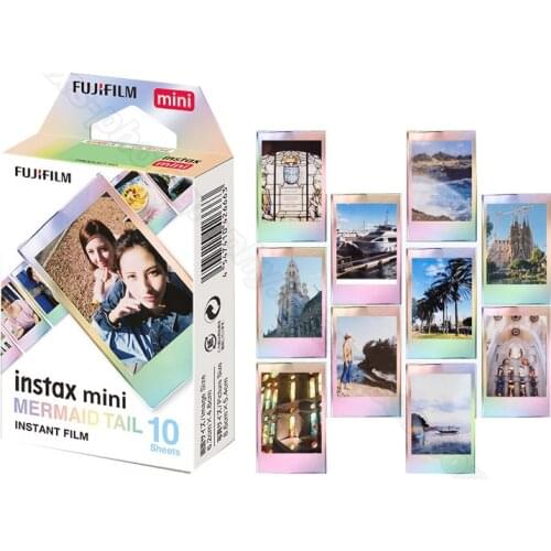 NEW Fujifilm Instax Mini Film Instax Mini 9 Mini 8 Mermaid Tail Film For Fuji Mini 9 7s 7c 25 26 70 90 Instant Camera SP-1 SP-2