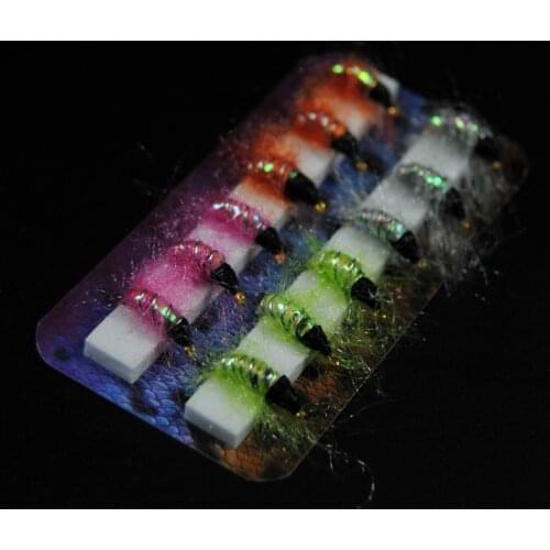 Size 14 Hook Sinking Scud Flies Nymphs Shrimps for Fly Fishing Trout Orange Grey Pink Green Color