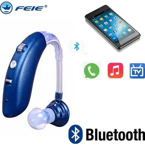 S-25A Bluetooth hearing aid audiphone sound amplifier Deaf Old man elderly listen music calls watching TV chat hearing aid