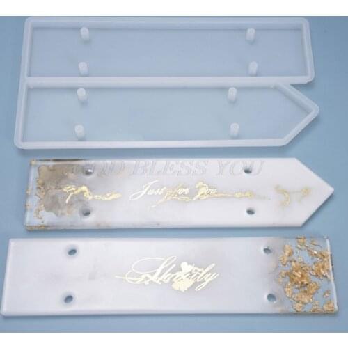 DIY Resin Crystal Epoxy Door Number Plate Mold Indicator Signs Welcomes Hanging Tags Doorplate Casting Silicone Mould