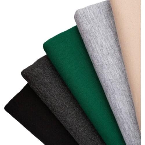 Width 62'' Stretchy Jersey Roman Cotton Knit Fabric By The Half-Meter For T-shirt Sweater Dress Undershirt Trousers Material