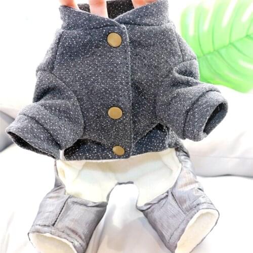 Winter Dog Pets Clothing Thicken Warm Dog Clothes Jumpsuit Puppy Coat Outfit Yorkshire Pomeranian Poodle Schnauzer Costume XL