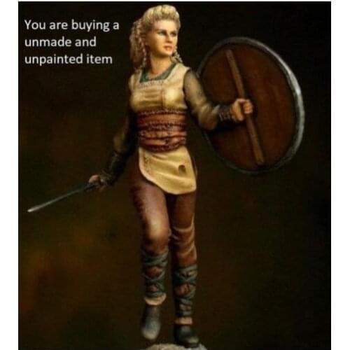 1/24 75mm Viking Shieldmaiden ANCIENT Army 75mm toy Resin Model Miniature Kit unassembly Unpainted