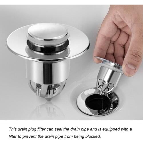 Drain Device COVER Bathroom Sink Faucet Bounce Core Basin Pop-Up Drain Filter Bath Hair Stopper Strainer KITCHEN ACCESSORI 1pcs