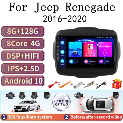 2 din android 9.0 For Jeep Renegade Android Car Radio Video Multimedia Player WIFI Navigation gps car radio 2016 2017 2018-2020