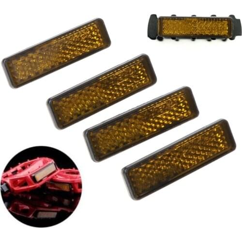4 Pcs/Set Bicycle Pedal Reflector Safety Night Cycling Reflective Bike Accessory