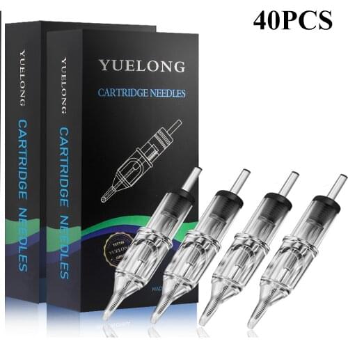 40PCS Mix Size Tattoo Cartridge Needles 3RL 5RL 7RL 9RL Round Liner Cartridge Needles