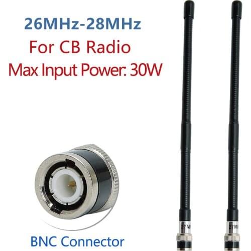 2PCS CB Antenna 26MHz-27Mhz BNC Connector Compatible with Cobra Midland Uniden Maxon Radio Shack Portable Handheld CB Radio