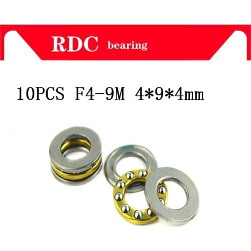 Free Shipping 10pcs F4-9M High quality 4x9x4 mm Axial Ball Thrust Bearing F4-9M 4mm x 9mm x 4mm Factory sales
