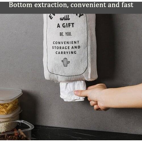 Household Grocery Bag Environmentally Friendly Portable Garbage Storage Bag Wall-mounted Debris Wardrobe Storage Bag